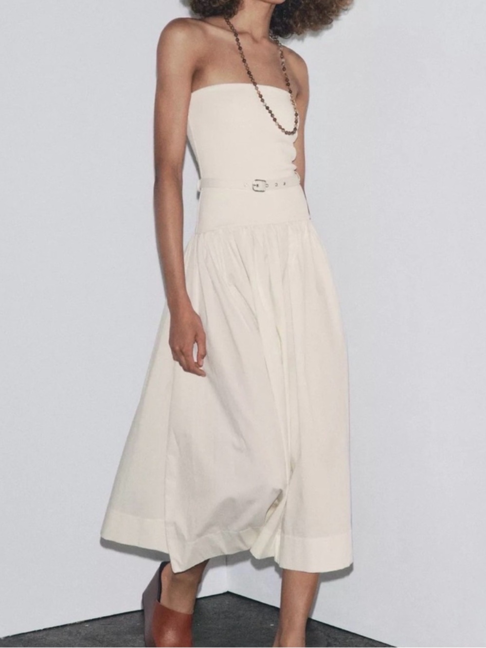 ZARA BELTED COMBINATION DRESS
ECRU
